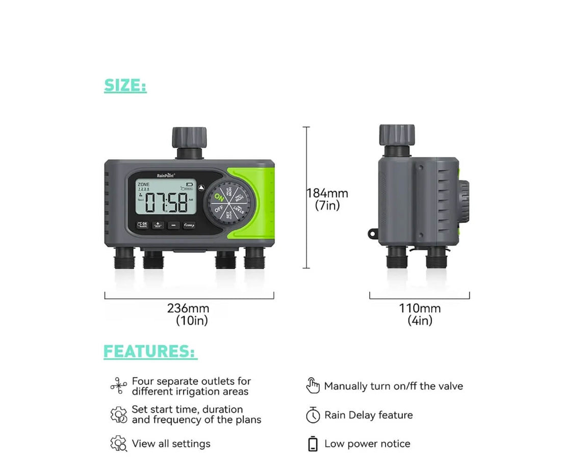 RainPoint 4 Outlet Water Timer
