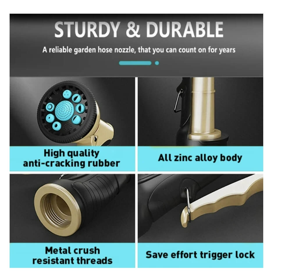 High Pressure Garden Hose Nozzle for Cleaning Driveways