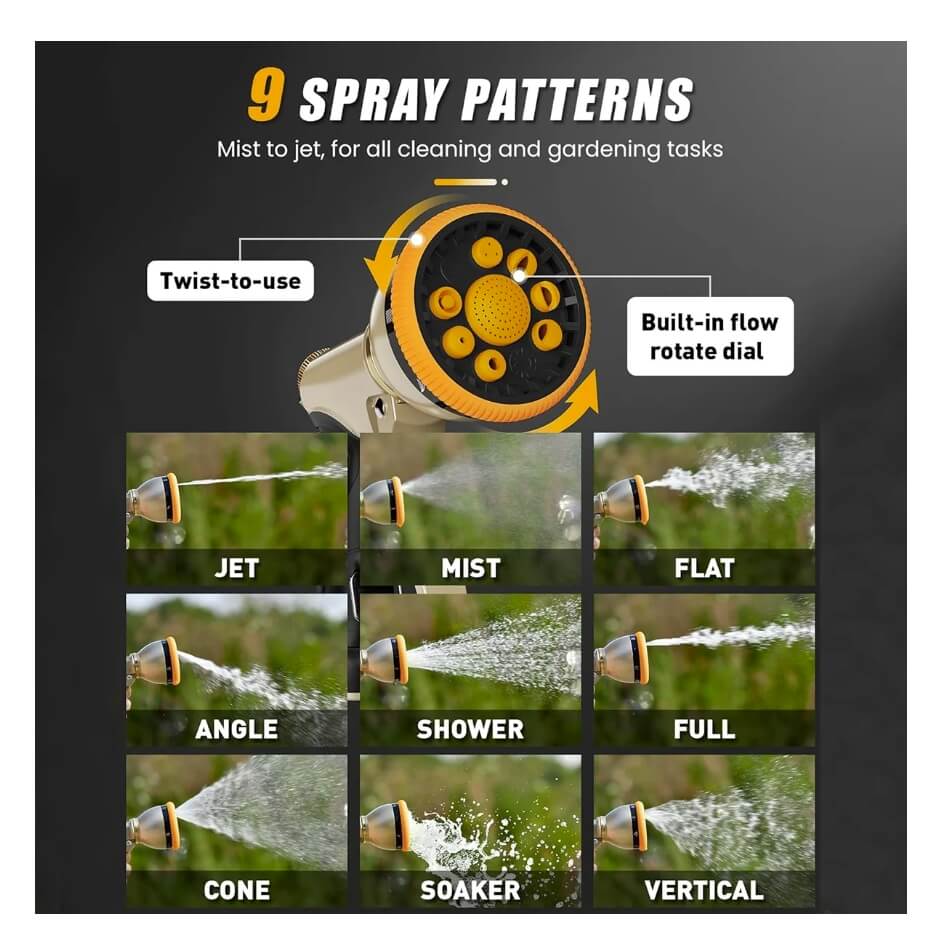 RainPoint Garden Hose Nozzle Sprayer,Yellow