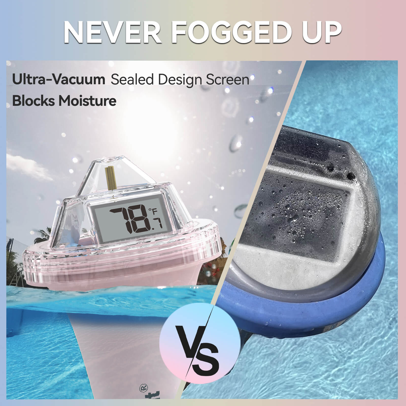 RAINPOINT Displays Wireless Digital Pool Thermometer -Pink