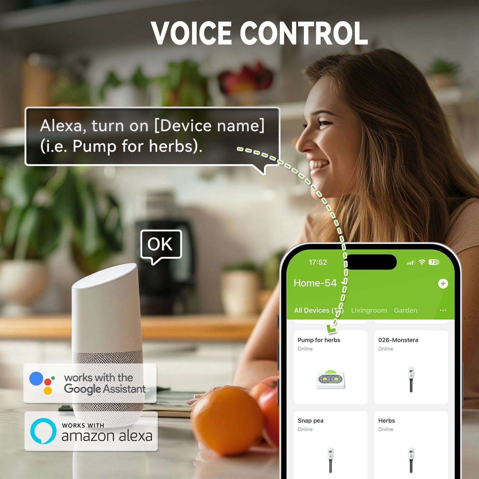 Rainpoint Smart Automatic Watering System for 15 Potted Plants, Local Control & Remote WiFi/App Control