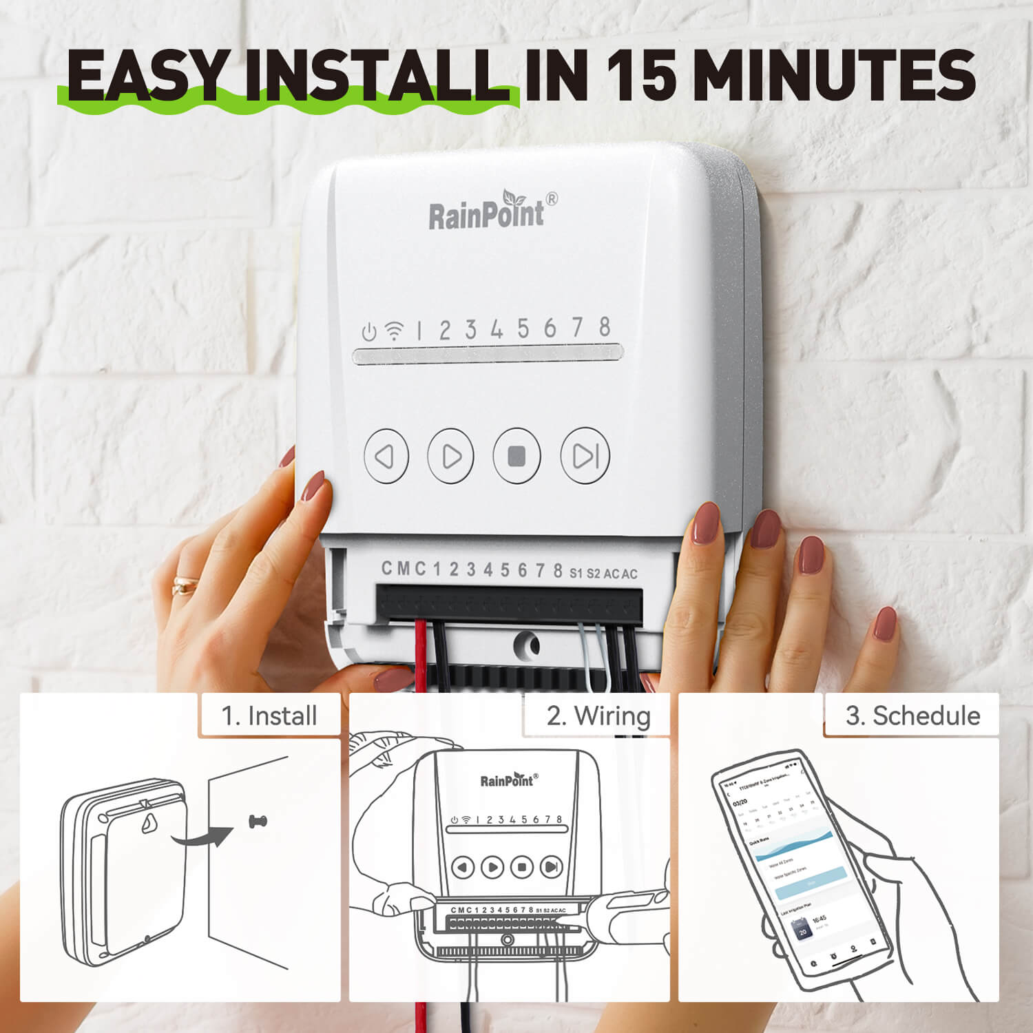 sprinkler system with timer