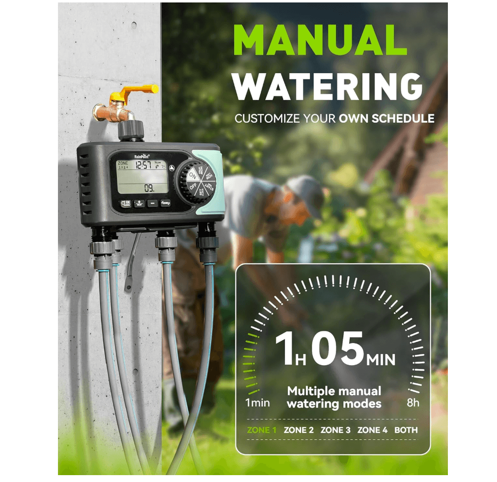 RainPoint Sprinkler Timer 4 Zone Water Timer