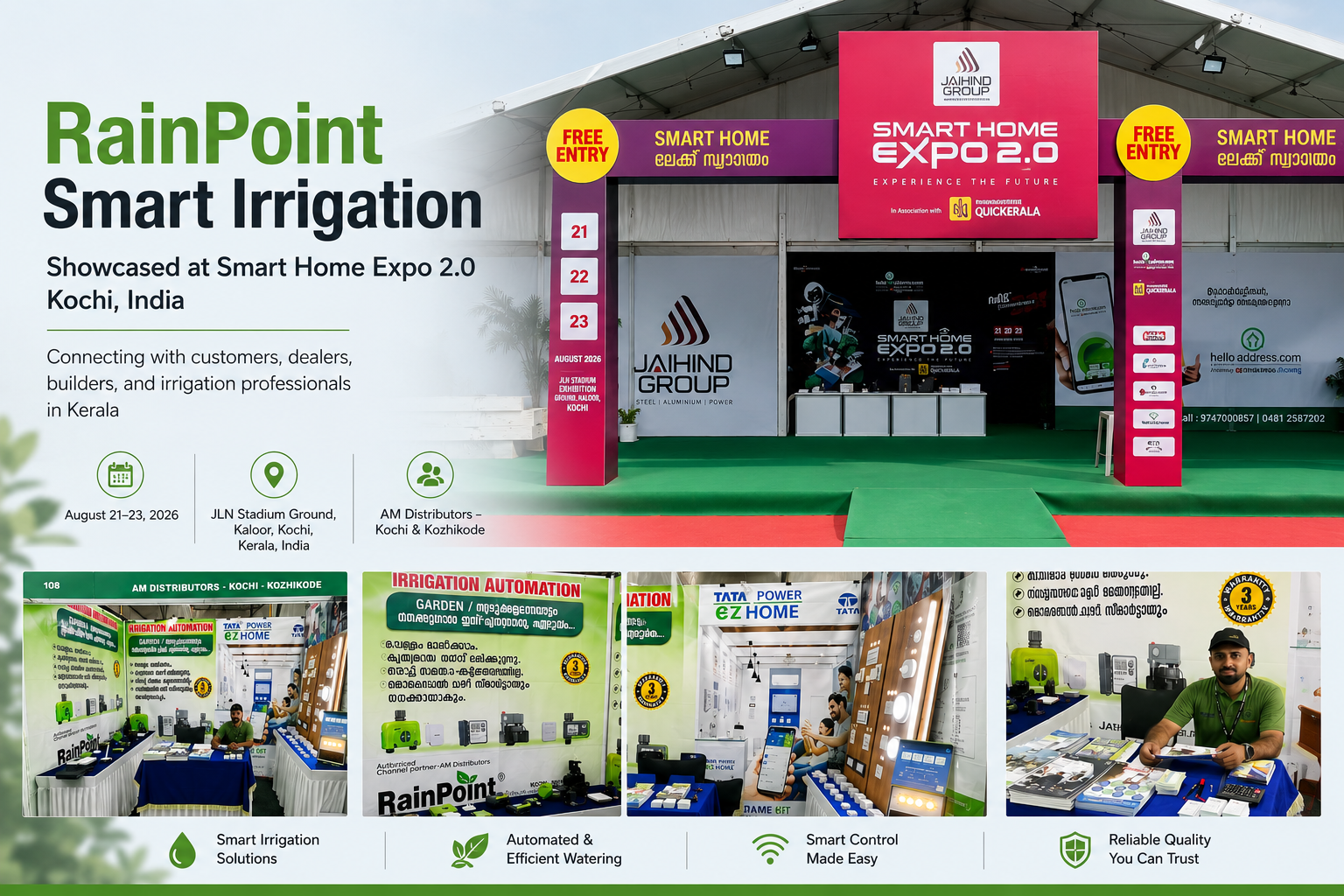 RainPoint Smart Irrigation Showcased at Smart Home Expo 2.0 in Kochi, India