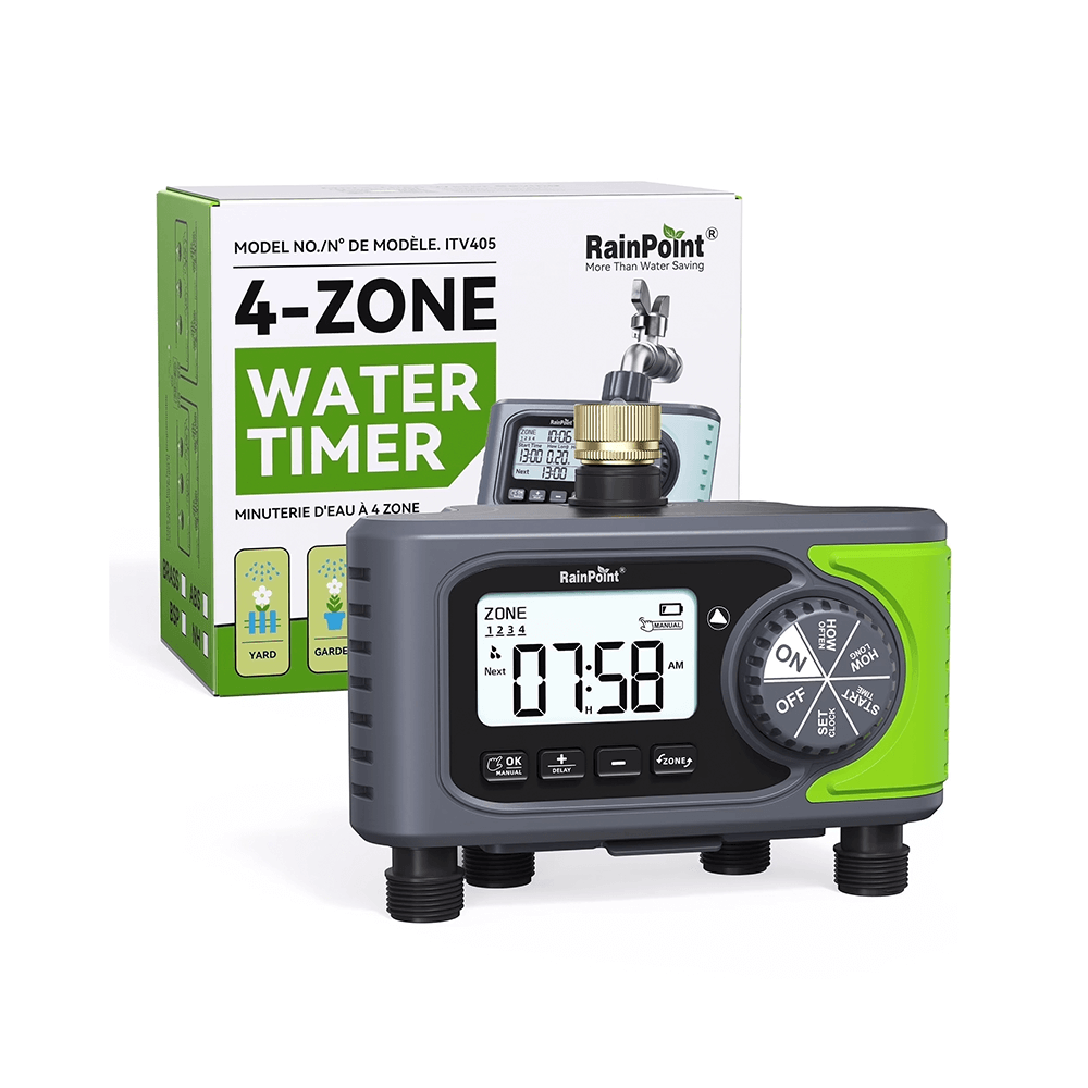 4-zone water timer irrigation controller