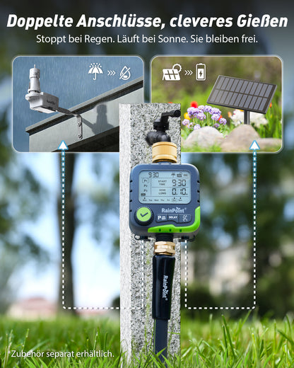 RAINPOINT 1-Zone Water Timer – Programmable, Rain Delay, IP65 Waterproof