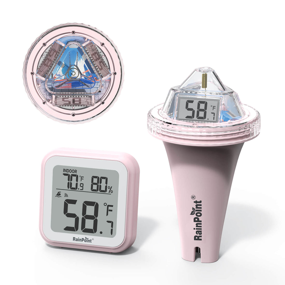 RAINPOINT Displays Wireless Digital Pool Thermometer -Pink