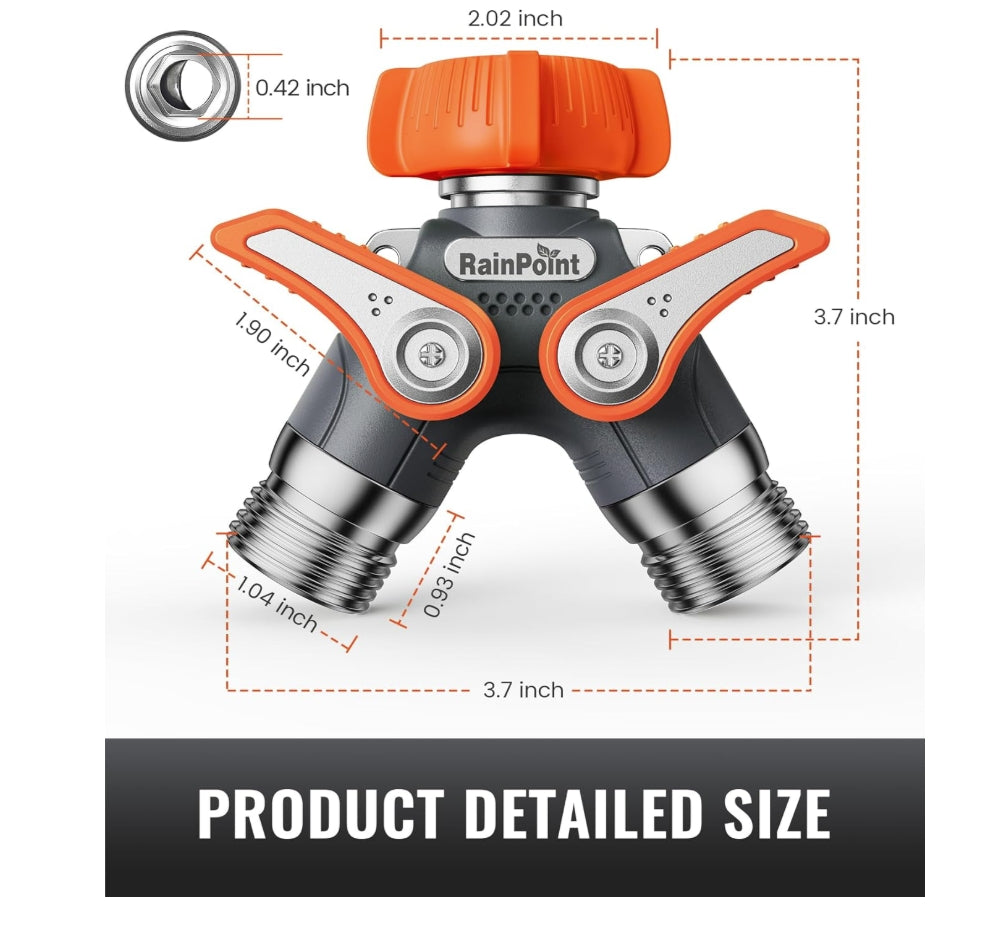 RAINPOINT Garden Hose Splitter (Orange)