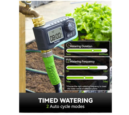 RAINPOINT 100% Metal Water Pipe Water Timer for Garden Hose