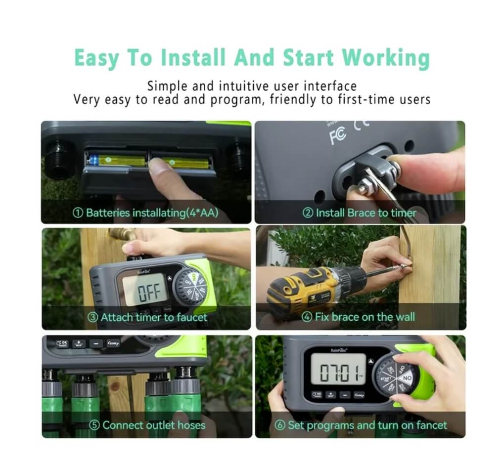 RainPoint 4 Outlet Water Timer