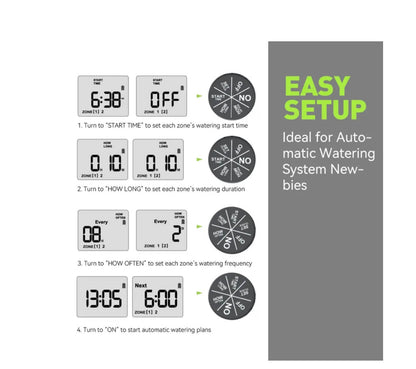 RainPoint 2-Zone Water Timer for Outdoor Hose