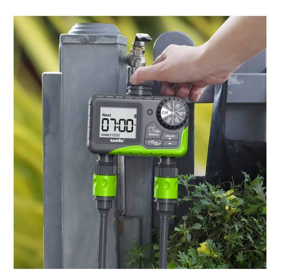 RainPoint 2-Zone Water Timer for Outdoor Hose