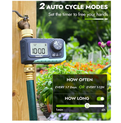 RainPoint Sprinkler Timer with Brass Inlet &amp; Outlet