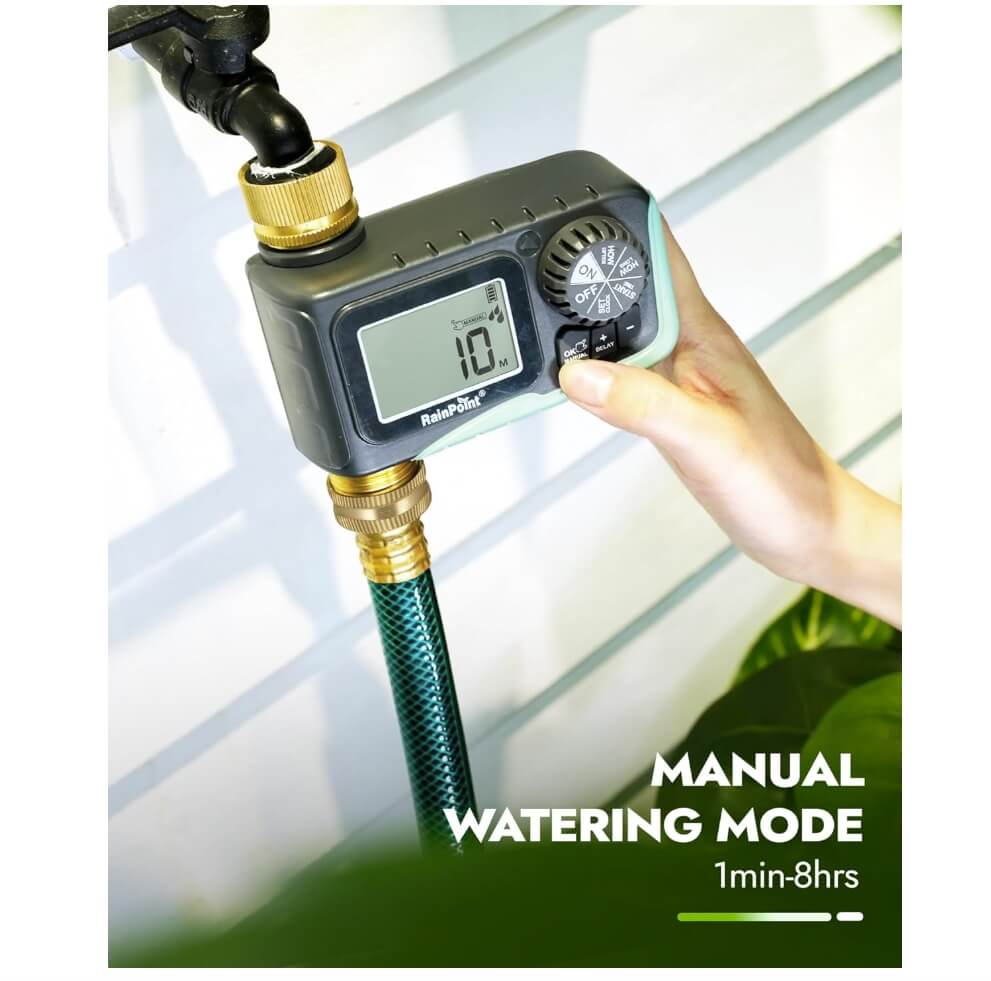 RainPoint Sprinkler Timer with Brass Inlet &amp; Outlet