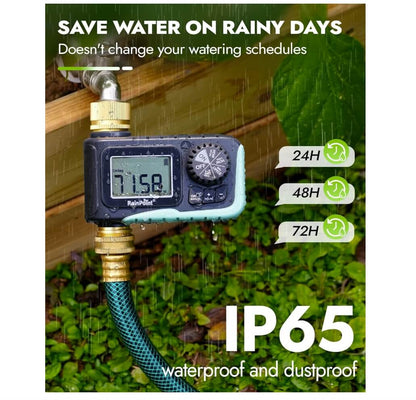 RainPoint Sprinkler Timer with Brass Inlet &amp; Outlet