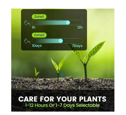 RainPoint Dual Zone Hose Sprinkler Timer, Brass Connector Irrigation Controller