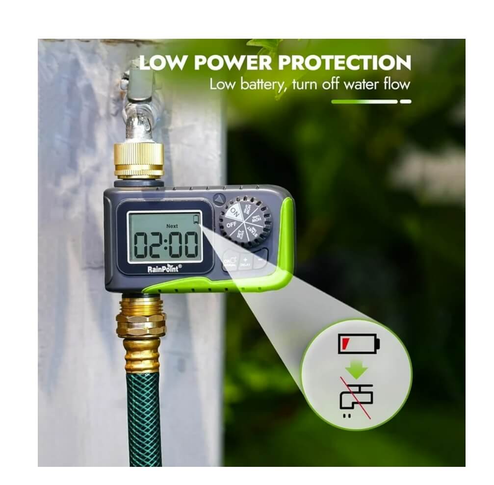 RainPoint Garden Hose Timer Greenhouse Irrigation,Brass Inlet and Outlet