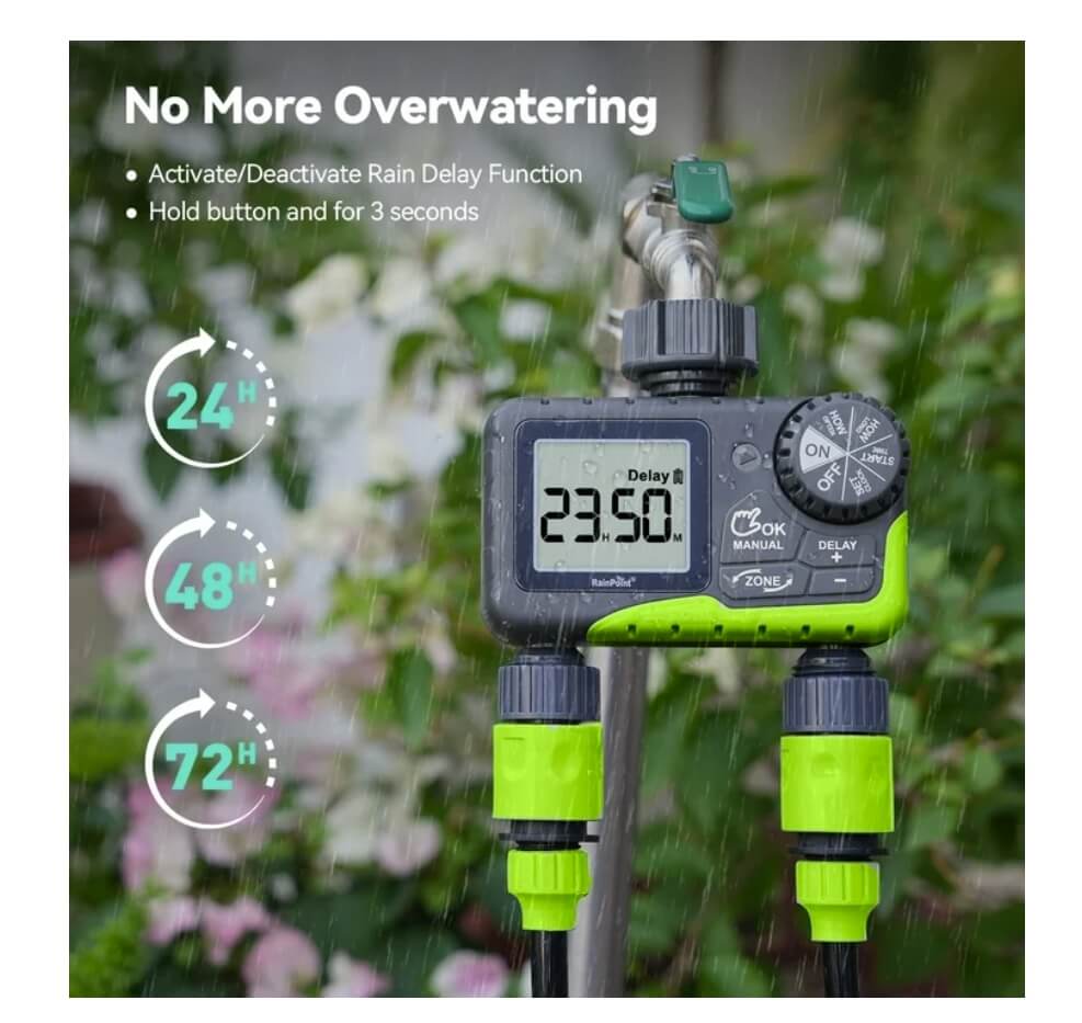 Garden Hose Timer with Rain Delay