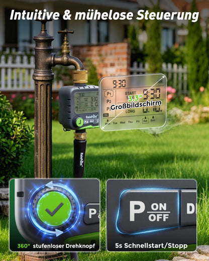 RAINPOINT 1-Zone Water Timer – Programmable, Rain Delay, IP65 Waterproof