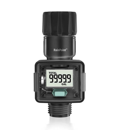 RainPoint Digital Hose Flow Meter for Garden Watering, Lawn Sprinkler, RV, Swimming Pool