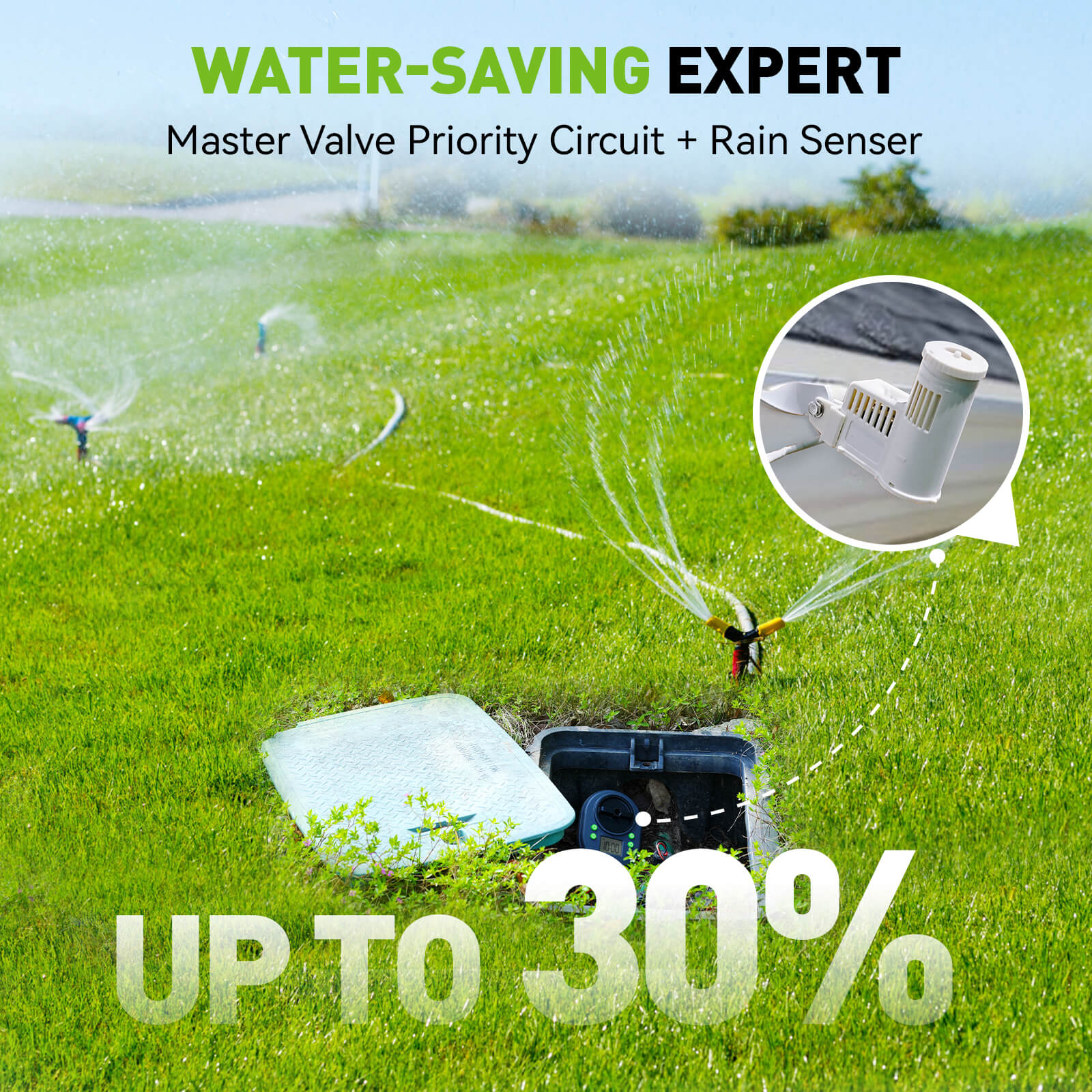 RainPoint 4-Zone Bluetooth Smart Irrigation Controller