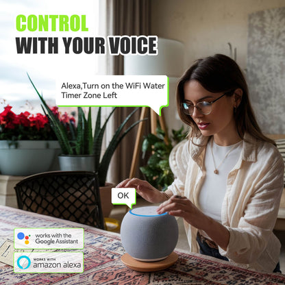 RainPoint 2-Zone WiFi Sprinkler Timer with Antenna Gateway