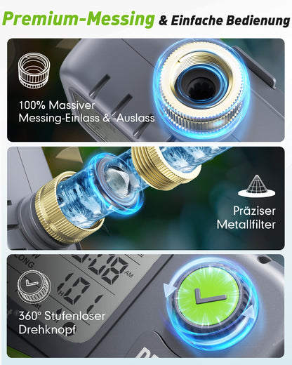 RAINPOINT 2-Zone Irrigation Timer – Programmable, Rain Delay, IP65 Waterproof