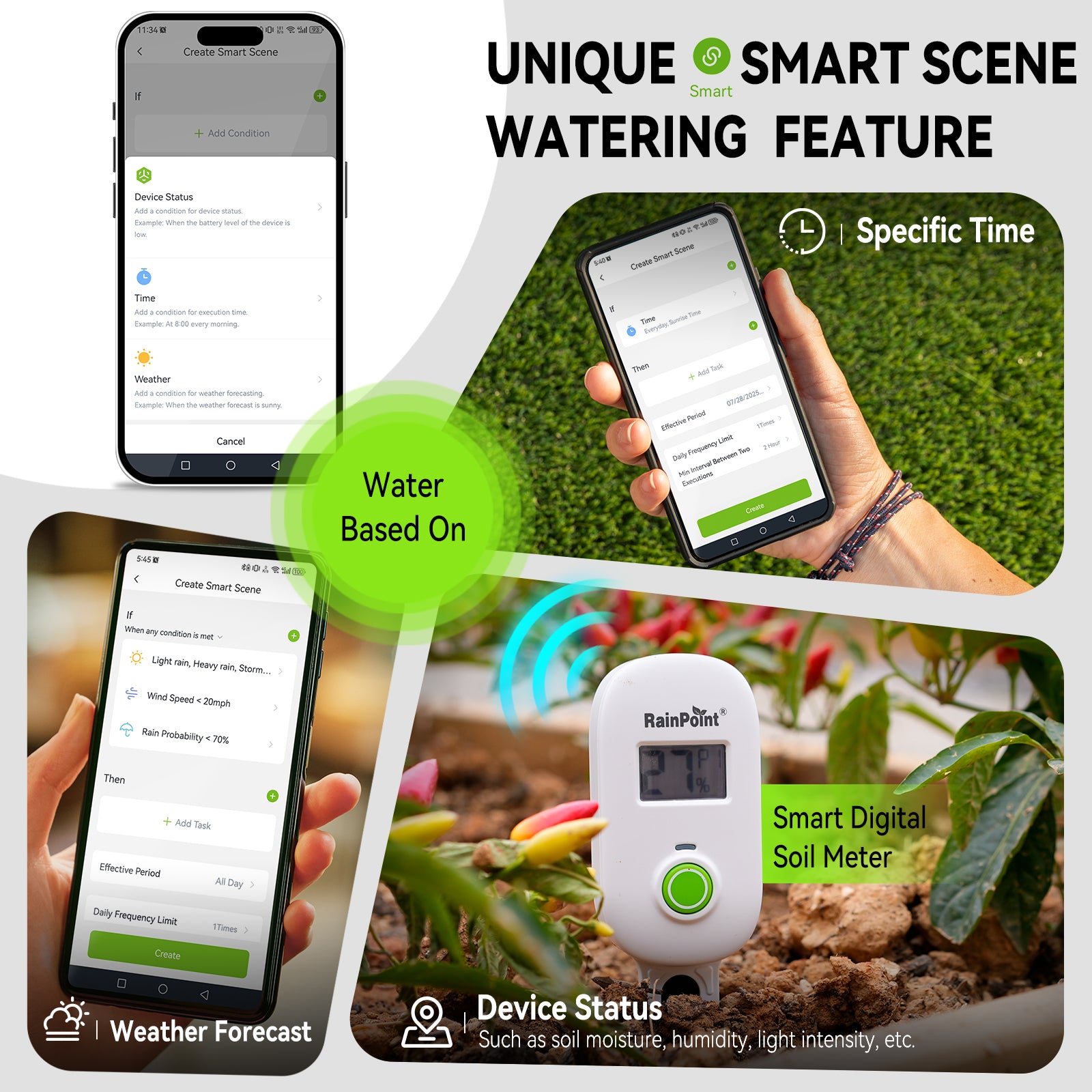 Rainpoint Smart Automatic Watering System for 15 Potted Plants, Local Control &amp; Remote WiFi/App Control