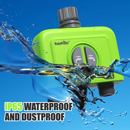 RainPoint 2-Zone WiFi Sprinkler Timer with Antenna Gateway