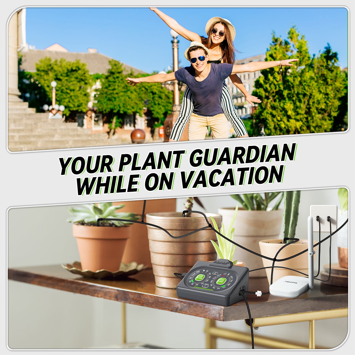 Rainpoint Smart Automatic Watering System for 15 Potted Plants, Local Control &amp; Remote WiFi/App Control