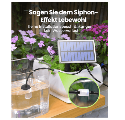 RAINPOINT Solar Irrigation System, DIY Drip Irrigation Kit for 15 Garden, Balcony and Greenhouse Potted Plants