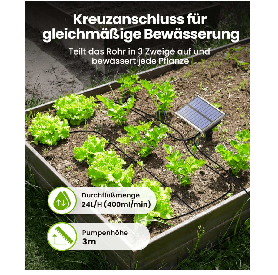 RAINPOINT Solar Irrigation System, DIY Drip Irrigation Kit for 15 Garden, Balcony and Greenhouse Potted Plants