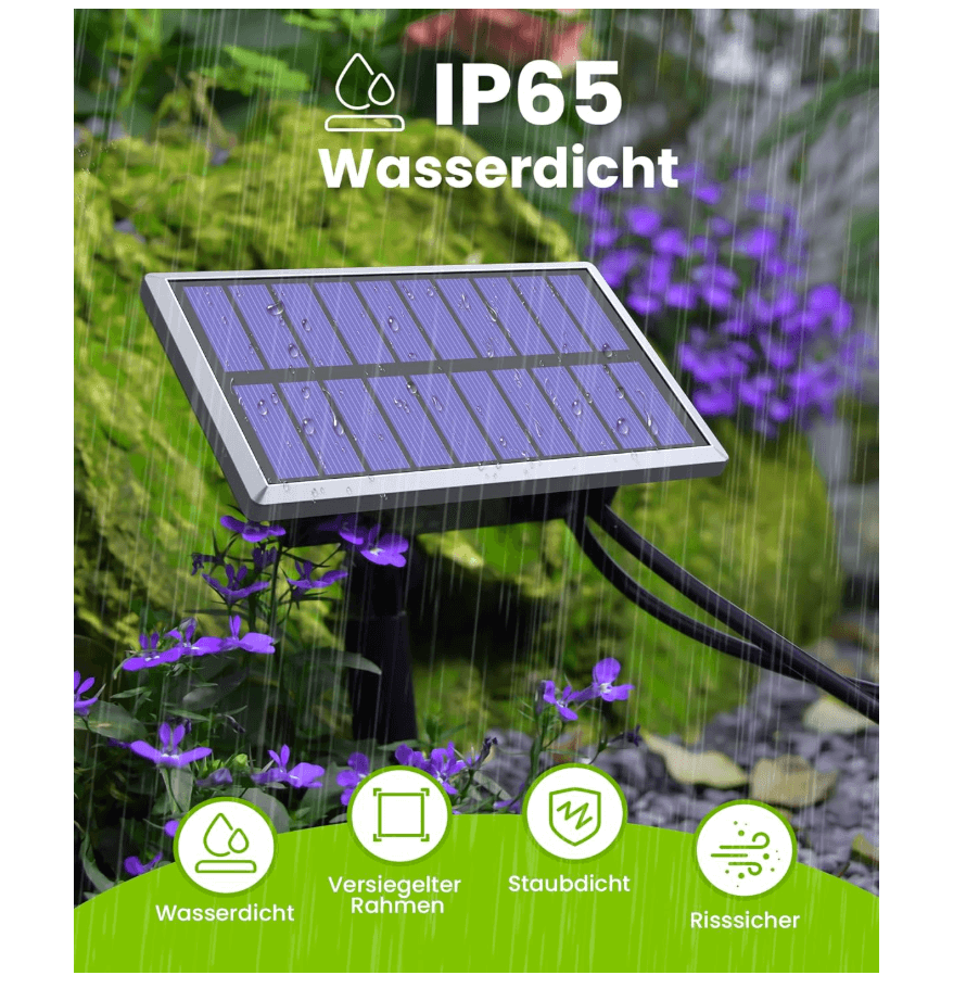 RAINPOINT Solar Irrigation System, DIY Drip Irrigation Kit for 15 Garden, Balcony and Greenhouse Potted Plants