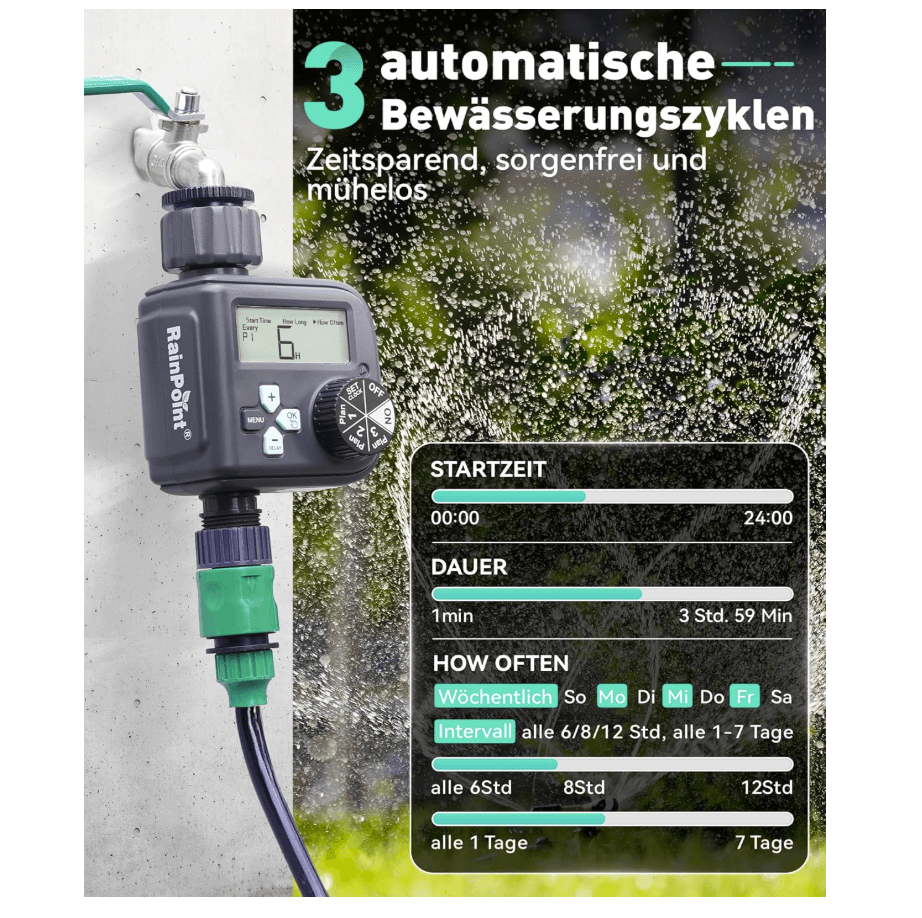 RAINPOINT Watering Computer with 3 Schedules
