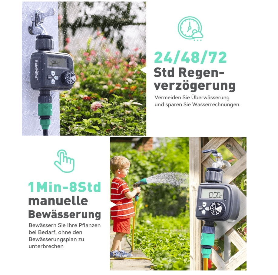RAINPOINT Watering Computer with 3 Schedules