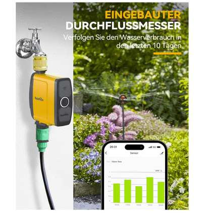 RAINPOINT Bewässerungscomputer WLAN 2,4 GHz mit Messingeinlass