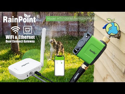 RainPoint with Brass Inlet Smart Sprinkler Timer  with Ethernet Gateway