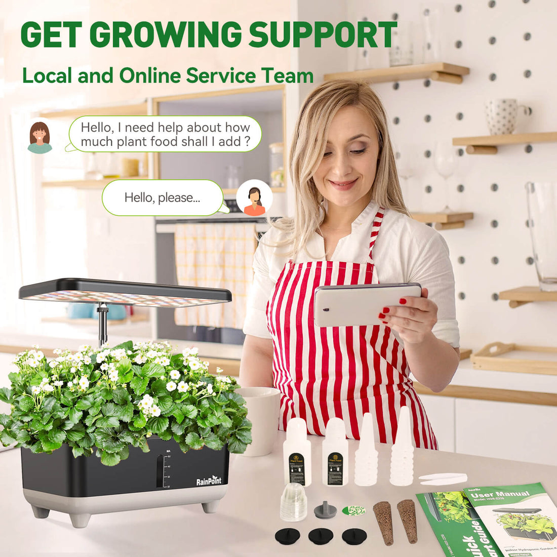 RainPoint Indoor Hydroponics Growing System,Vegetable Growing System Kit
