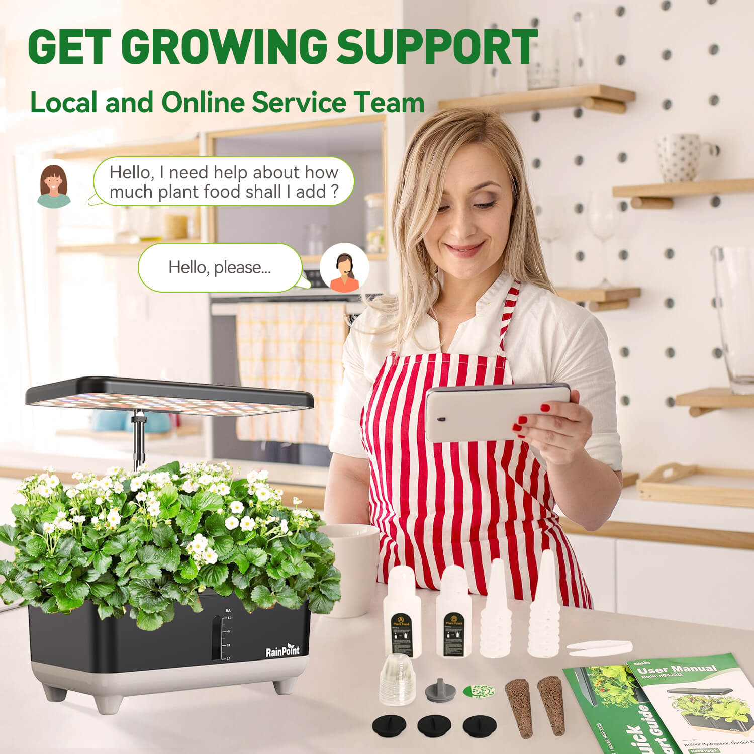 RainPoint Indoor Hydroponics Growing System,Vegetable Growing System Kit