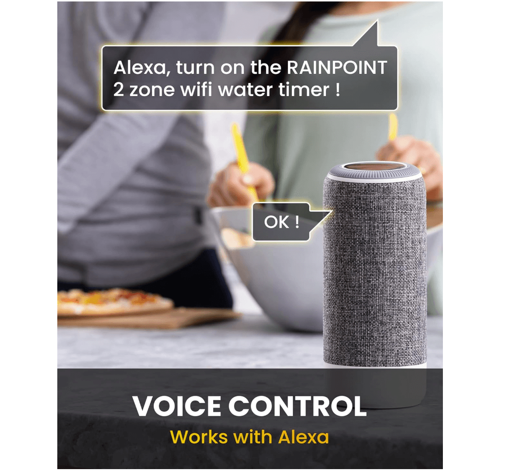 RainPoint Sprinkler Timer WiFi Water Timer with Brass Inlet, APP &amp; Voice Control