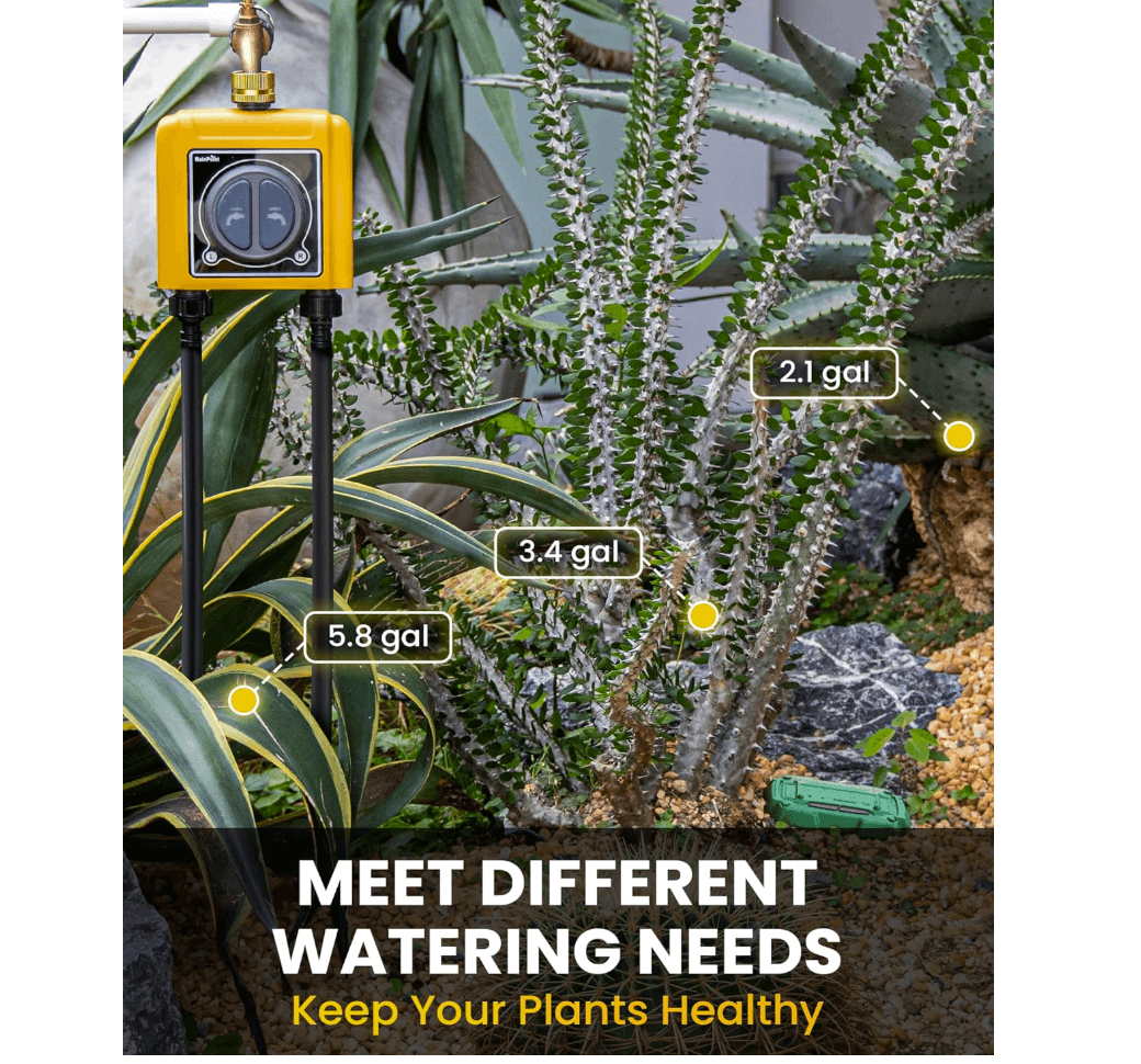 RainPoint Sprinkler Timer WiFi Water Timer with Brass Inlet, APP &amp; Voice Control