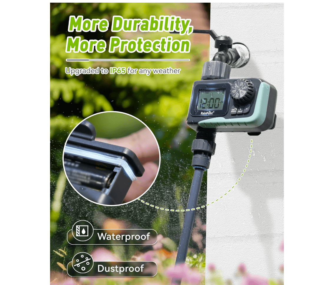 RainPoint Mini Digital Sprinkler Timer 1-Zone Hose Water Timer