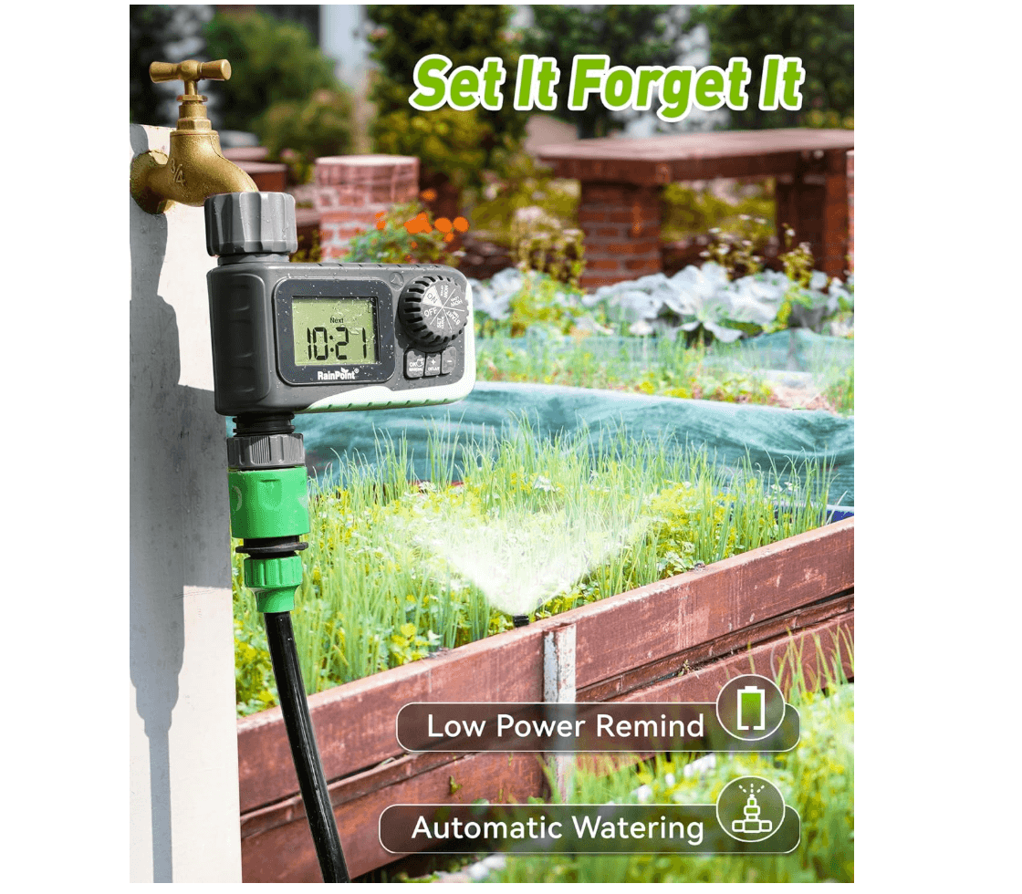 RainPoint Mini Digital Sprinkler Timer 1-Zone Hose Water Timer