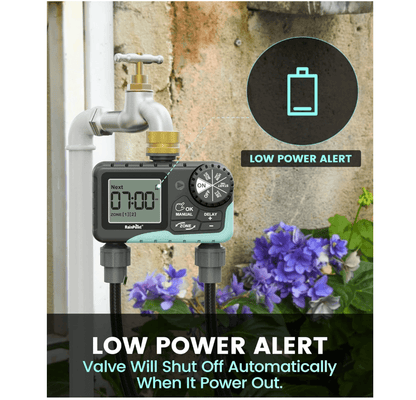 RainPoint Water Timer for Garden Hose - Sprinkler Timer with Brass Swivel, 2 Outlet