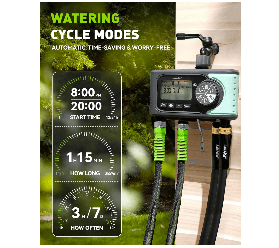 RainPoint Sprinkler Timer 4 Zone Water Timer