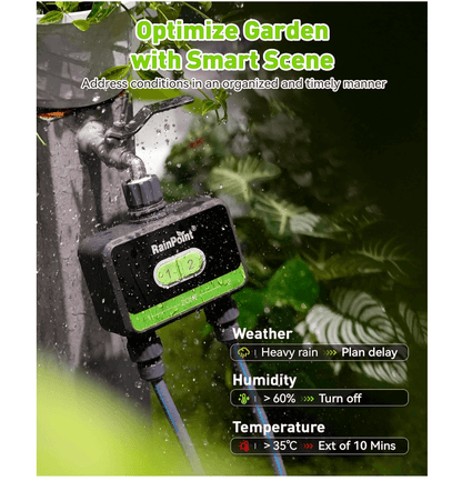 RainPoint 2-Zone WiFi Water Timer for Garden Hose
