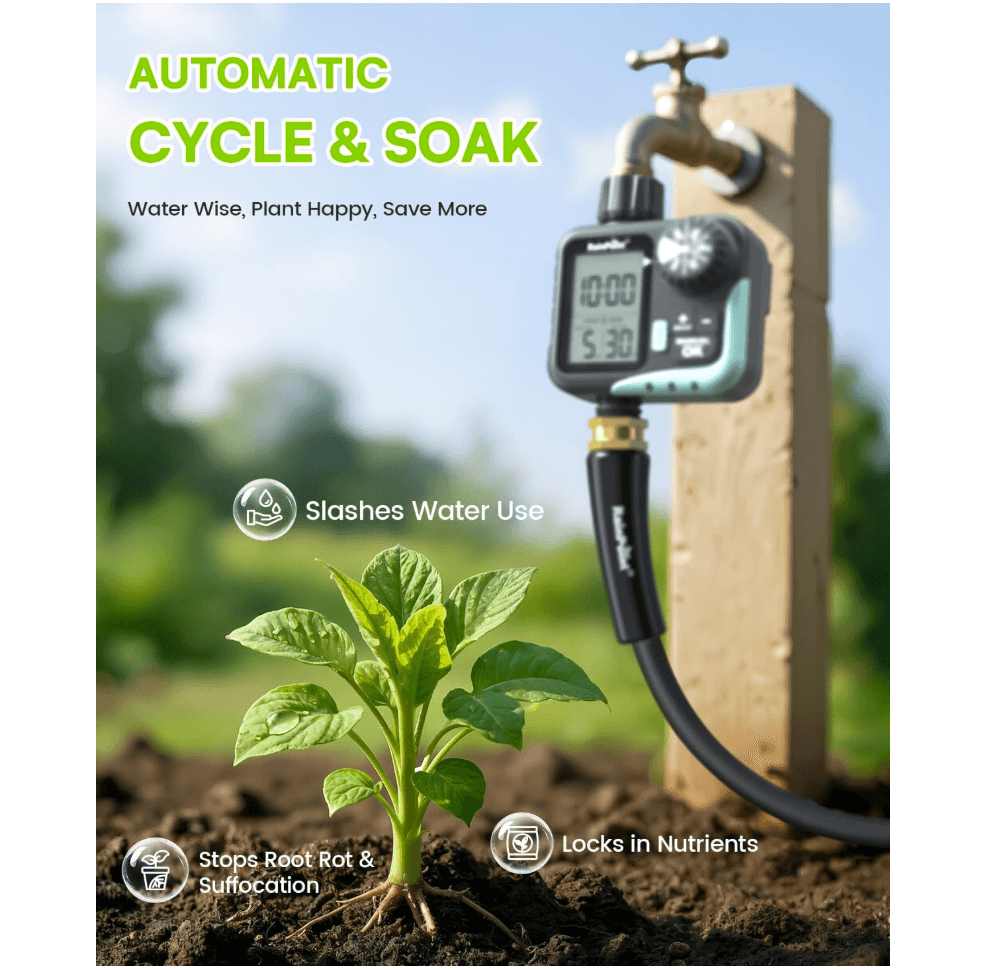 RAINPOINT Cycle &amp; Soak Water Timer for Garden Hose